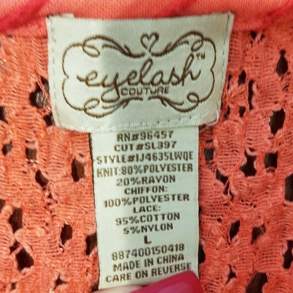 EYELASH Couture Lace Striped Tank - Picture 7 of 7